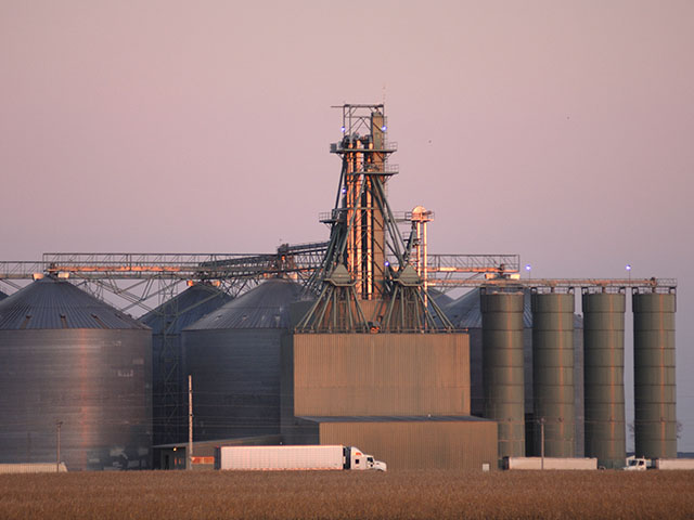 Pictured is Decoster Farms Feed Mill in Clarion, Iowa. (DTN/The Progressive Farmer photo by Jim Patrico)